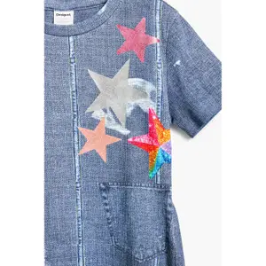 Girl t-shirt dress Desigual Star image-5
