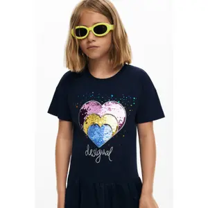 Robe t-shirt fille Desigual Apple image-6
