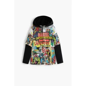 Camisola com capuz para criança Desigual Marvel Magazine image-0