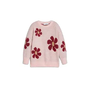 Pull col rond fille Desigual Flowers image-0