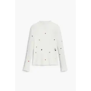 Rundhalsausschnitt Pullover für Mädchen Desigual Micro Flower image-1