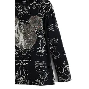 Girl's long sleeve T-shirt Desigual Mickey Sequins image-2