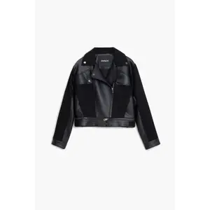 Leather jacket woman Desigual Motor