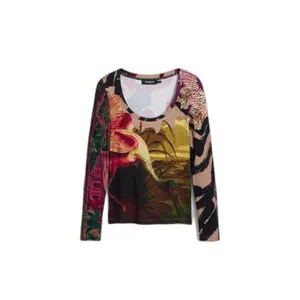 Women's long sleeve T-shirt Desigual Japon Lacroix