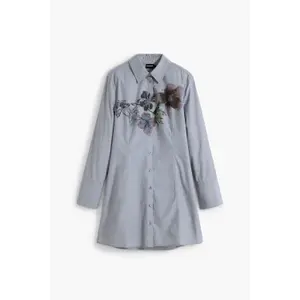 Vestido de camisa de manga comprida de mulher Desigual Inky Lacroix image-0