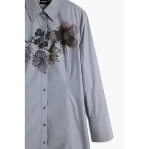 Vestido de camisa de manga comprida de mulher Desigual Inky Lacroix image-3