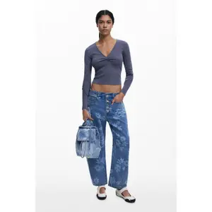 Mochila de jeans para mulher Desigual Half Logo Luena image-3