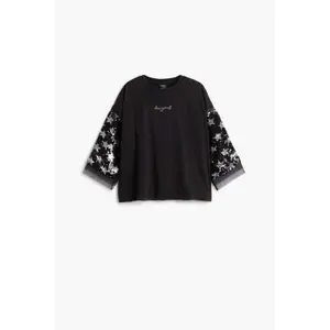 Κοντομάνικο crop t-shirt για κορίτσια Desigual Planet image-0