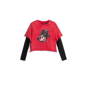 Κοντομάνικο crop t-shirt για κορίτσια Desigual Stars image-0