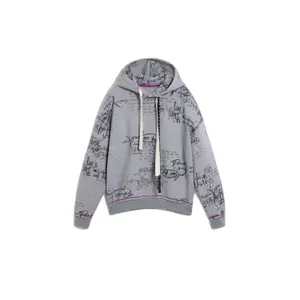 Camisola com capuz Desigual Lettering