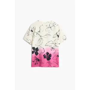 T-shirt avec motif floral en tie-dye Desigual image-2