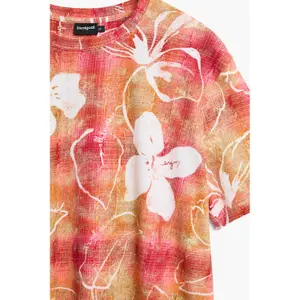 T-shirt avec motif à carreaux imprimés Desigual image-2