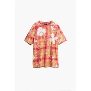 T-shirt avec motif à carreaux imprimés Desigual