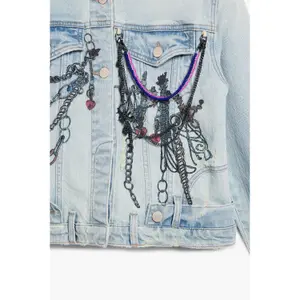Jeansjacke Damen Desigual Bacl image-3