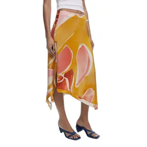 Kjol för kvinnor Desigual Orange image-3