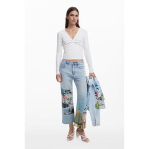 T-shirt manches longues col V femme Desigual Napoles image-1