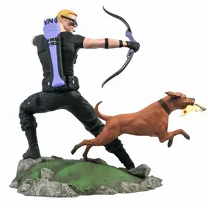 Statuette Diamond Select Toys Marvel Gallery Comic Hawkeye + Dog Diorama image-2