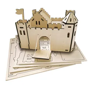 Wooden puzzle discover all about castles Did you know 3D