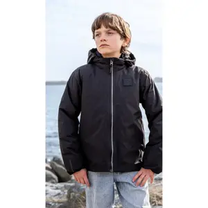 Waterproof hooded jacket for children Didriksons Volt image-1