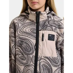 Full zip hooded fleece for girls Didriksons Joule image-5