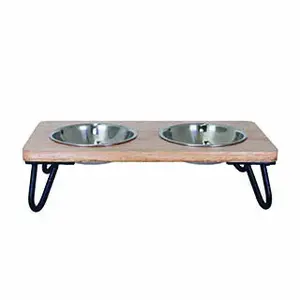 Doppelschüssel für Hunde Difac Wooden