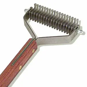 Hundehaarschneider Kamm Entwirrkamm 23 doppelte Klingen mittel Difac Coat King image-0