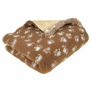 Rutschfester Hundeteppich mit schwarzen Pfoten Difac Thermobed image-0
