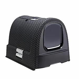 440485-bac-a-litiere-pour-chat-difac-luxe-anthracite-51x38x40-cm