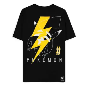 T-Shirt Difuzed Pokemon Pikachu Electrifying Line-art image-1
