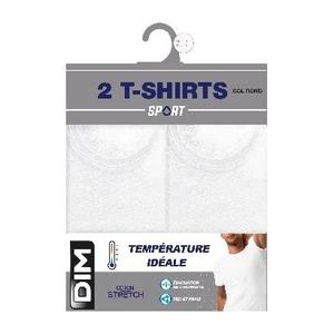 Pack of 2 Round Neck T-shirts DIM Regul'Activ Sport