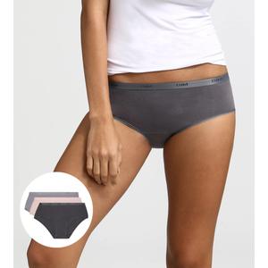 Pack of 3 women's boxers DIM Coton Stretch Pockets Eco image-1
