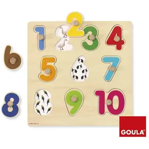 10-piece numeric wooden puzzle Diset Goula SPE image-0