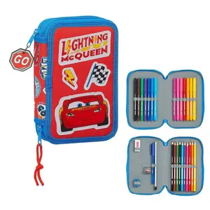 Complete 28 piece pencil case for children cars Disney image-0