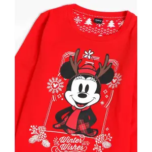 Girls' long-sleeved Christmas pyjamas Disney Mickey image-2