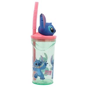 3D Plastikbecher mit Strohhalm für Kinder Disney Lilo & Stitch image-1