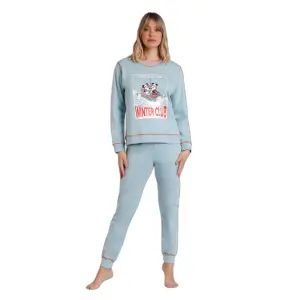 Langarm-Pyjama aus Plüsch für Damen Disney Winter Club