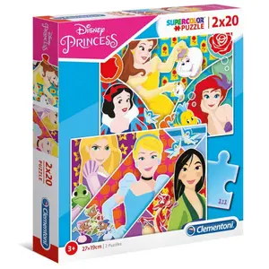 Puzzle 2 x 20 pièces Disney Princess image-0