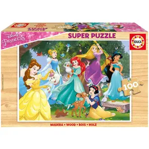 100 piece wooden puzzle Disney Princess image-0