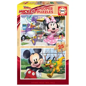 2 x 25 piece wooden puzzle Disney image-0