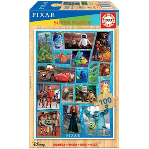 100 piece wooden puzzle Disney Mundo image-0