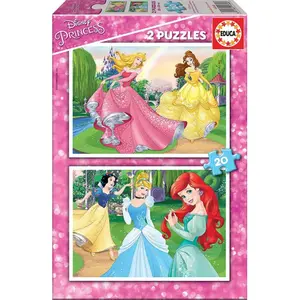 Puzzle 2 x 20 pièces Disney Princess image-0