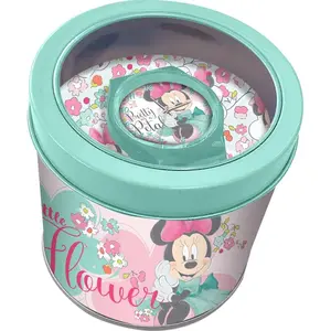 Montre analogique fille dans une boite en métal Disney Minnie image-1
