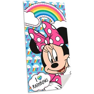 Girl's cotton beach towel Disney Minnie image-0