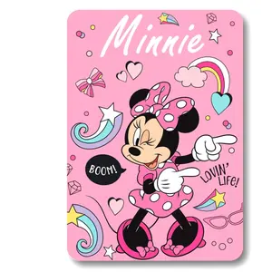 Girl's fleece blanket Disney Minnie image-0