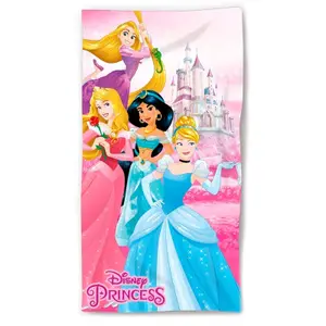 Girl's cotton beach towel Disney Princess image-0