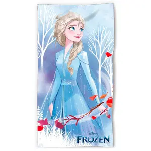 Girl's microfiber beach towel Disney Frozen Elsa image-0