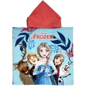 Children's microfiber poncho Disney Frozen image-0
