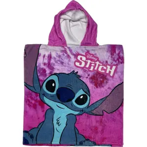 Children's cotton poncho Disney Stitch image-0