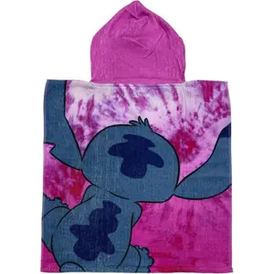 Children's cotton poncho Disney Stitch image-1