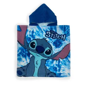 Children's cotton poncho Disney Stitch image-0